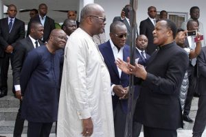 Les Présidents R. Kaboré P. Talon et G. Sassou 