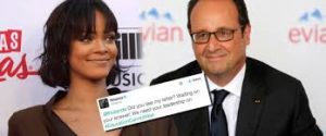 Hollande et Rihana twitter PH hoffingtonpost