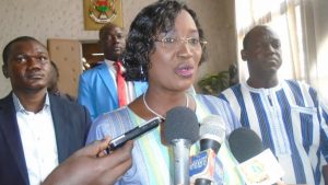 Le ministre en charge de la solidarité nationale, Laure Zongo